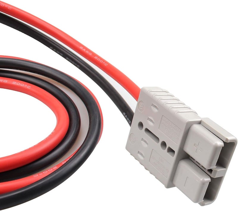 Bumbesti 175A Battery Quick Connect Disconnect Plug Jumper 6AWG Cables Connectors for Anderson Connector Plug One-to-One Customization Power Forklift Connector (2 * 6 AWG 47inch) - Image 3